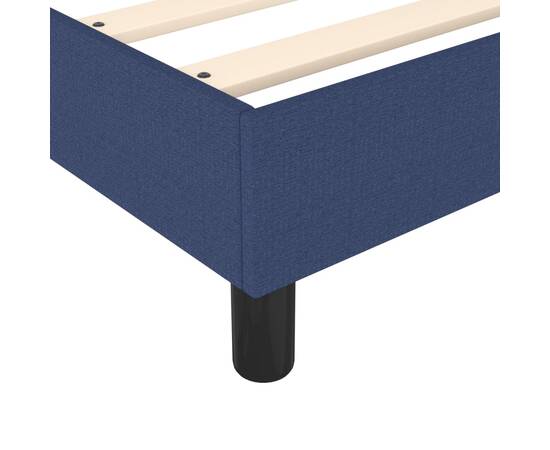 Pat box spring cu saltea, albastru, 120x200 cm, textil, 7 image