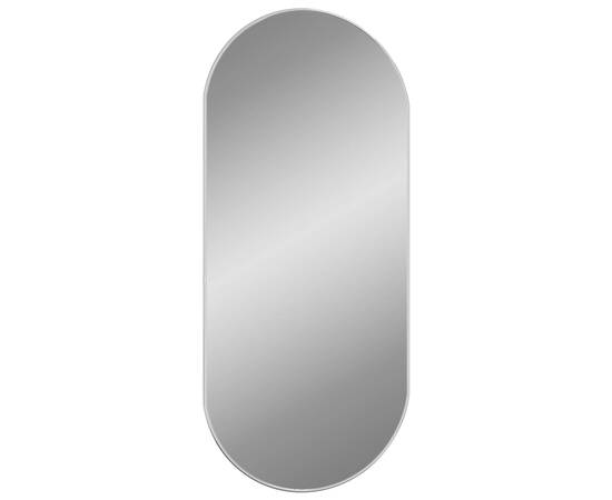 Oglindă de perete, argintiu, 100x45 cm, ovală, 3 image
