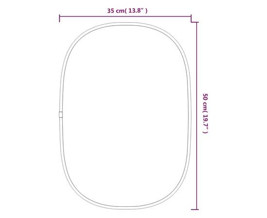 Oglindă de perete, argintiu, 50x35 cm, 6 image