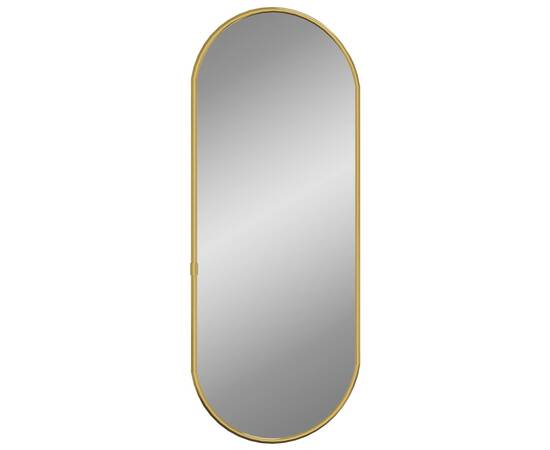 Oglindă de perete, auriu, 60x25 cm, ovală, 2 image