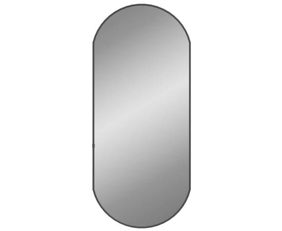 Oglindă de perete, negru, 80x35 cm, ovală, 2 image