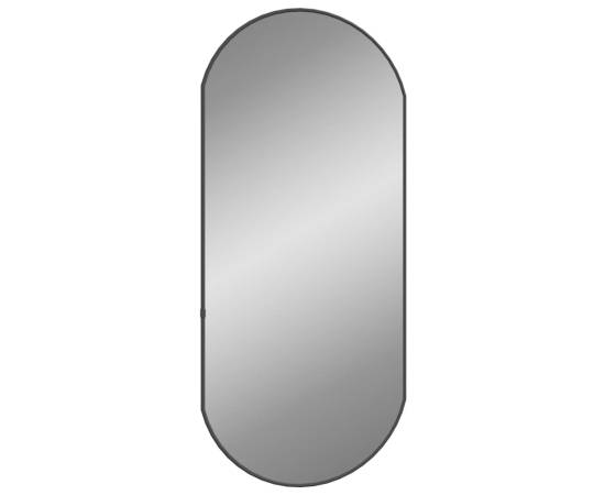 Oglindă de perete, negru, 80x35 cm, ovală, 3 image