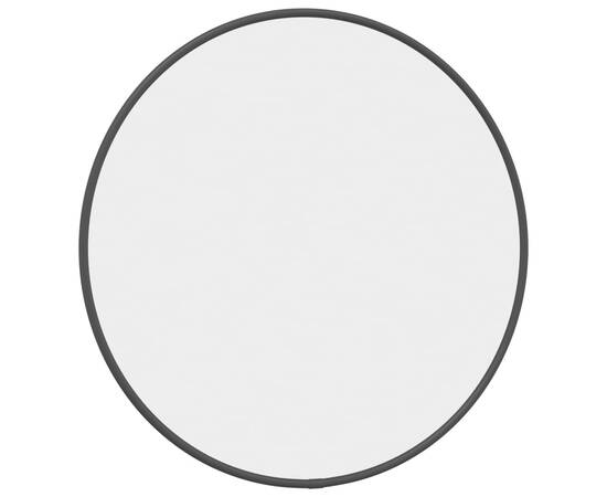 Oglindă de perete rotundă, negru, Ø 40 cm, 3 image