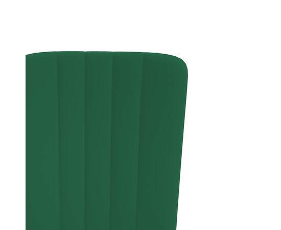 Scaune de bucătărie, 4 buc., verde închis, catifea, 7 image