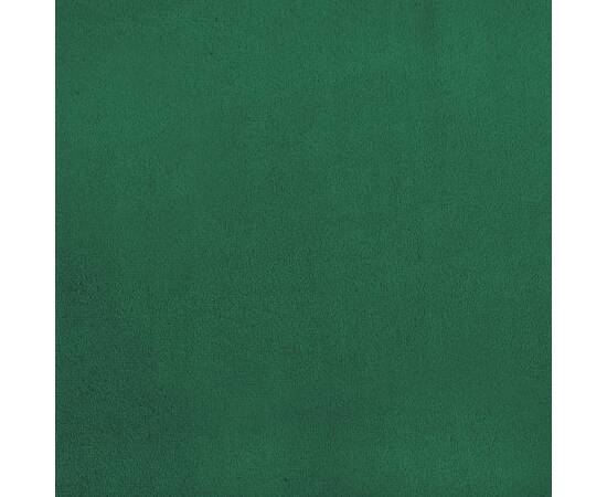 Scaune de sufragerie, 2 buc., verde închis, catifea, 8 image