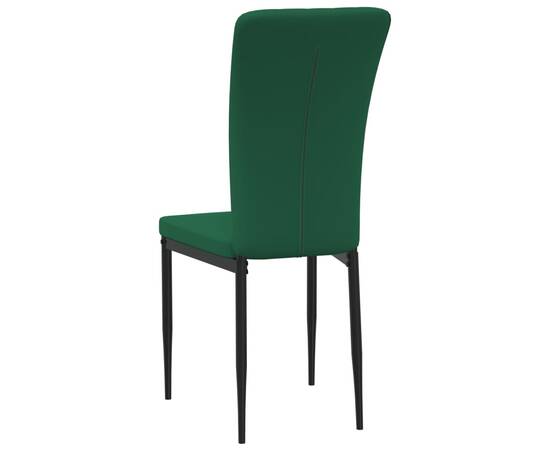Scaune de sufragerie, 2 buc., verde închis, catifea, 6 image