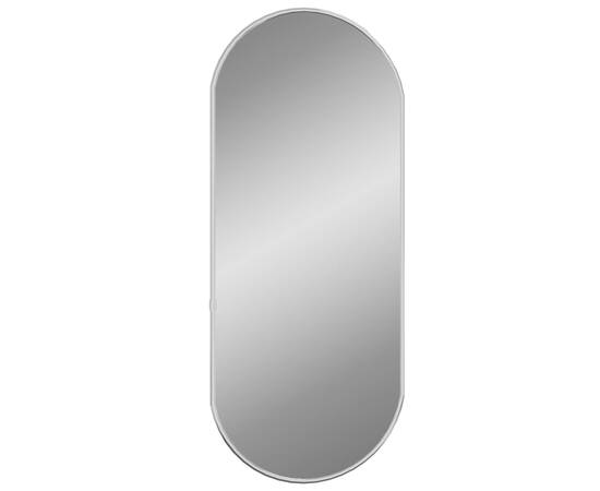 Oglindă de perete, argintiu, 60x25 cm, ovală, 3 image
