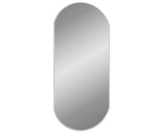 Oglindă de perete, argintiu, 90x40 cm, ovală, 3 image