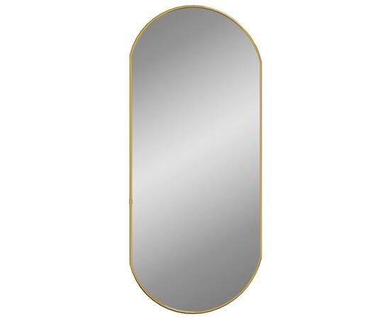 Oglindă de perete, auriu, 80x35 cm, ovală, 2 image