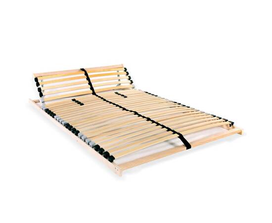 Bază de pat cu șipci, 28 șipci, 7 zone, 120 x 200 cm