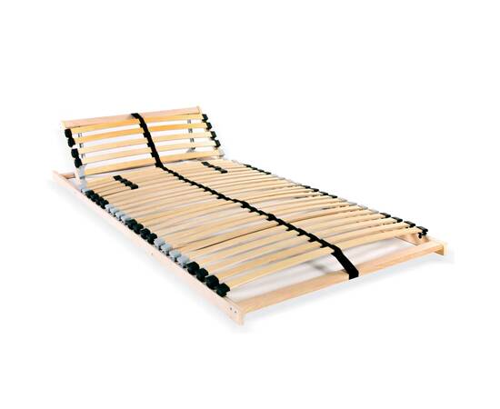 Bază de pat cu șipci, 28 șipci, 7 zone, 70 x 200 cm