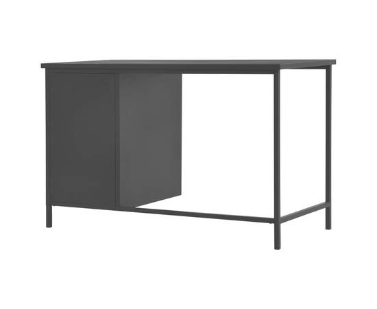 Birou cu sertare, negru, 120 x 55 x 75 cm, oțel, industrial, 4 image