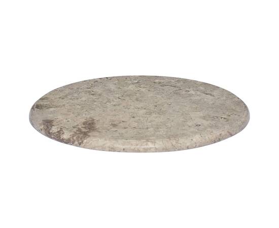 Blat de masă, gri, Ø50x2,5 cm, marmură, 3 image