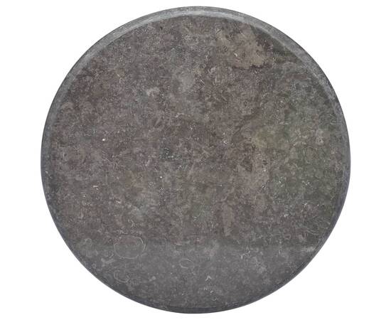Blat de masă, negru, Ø60x2,5 cm, marmură