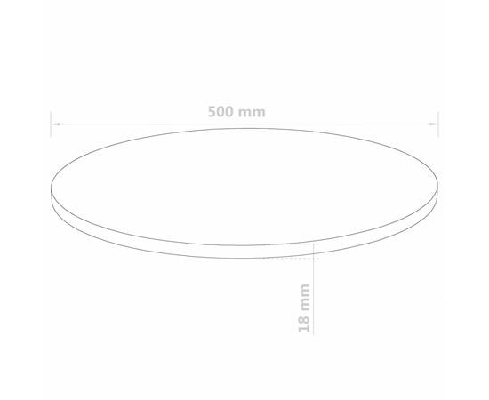 Blat de masă din mdf, rotund, 500 x 18 mm, 6 image