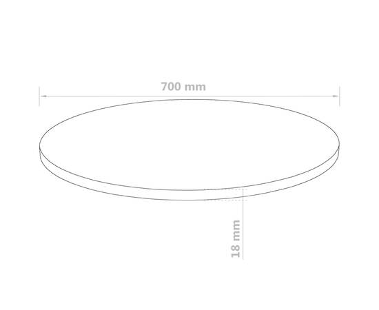 Blat de masă din mdf, rotund, 700 x 18 mm, 6 image