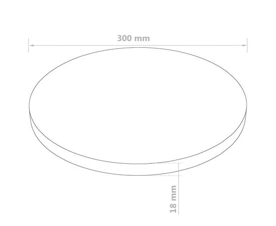 Blat de masă rotund, mdf, 300 x 18 mm, 6 image