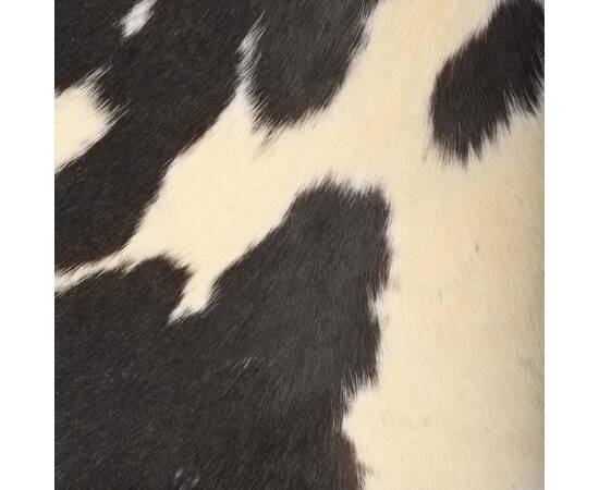 Scaun fluture, negru și alb, piele naturală de capră, 2 image