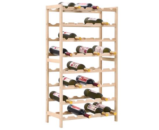 Suport sticle de vin, lemn de cedru, 57,5 x 28 x 102 cm