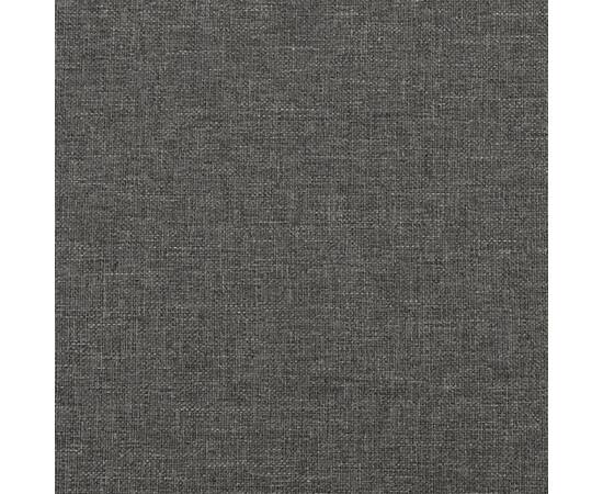 Pat box spring cu saltea, gri închis, 100x200 cm, textil, 9 image