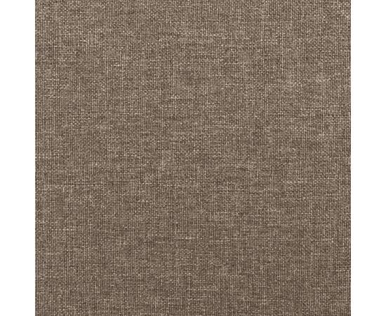 Pat box spring cu saltea, gri taupe, 80x200 cm, textil, 9 image