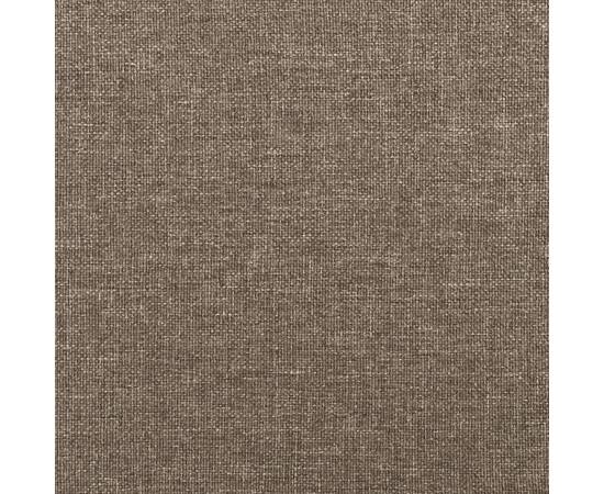 Pat box spring cu saltea, gri taupe, 200x200 cm, textil, 9 image