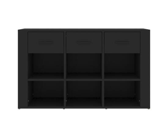 Servantă, negru, 100x30x59,5 cm, lemn compozit, 6 image