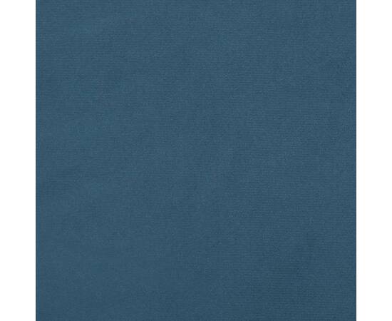 Tăblie pat cu urechi albastru închis 103x23x118/128cm catifea, 8 image