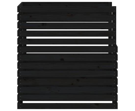 Compostor, negru, 100x100x102 cm, lemn masiv de pin, 6 image