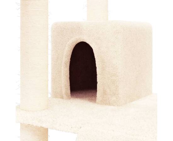 Ansamblu de pisici cu stâlpi din funie de sisal, crem, 83 cm, 6 image