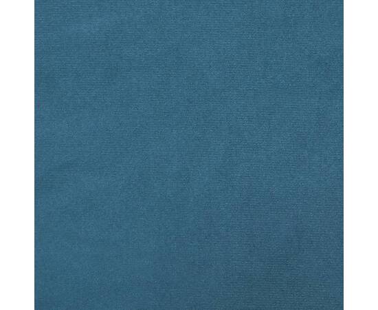 Bancă, albastru, 108x79x79 cm, catifea, 7 image