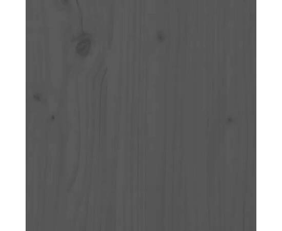Cadru de pat, gri, 75x190 cm, lemn masiv de pin, 8 image