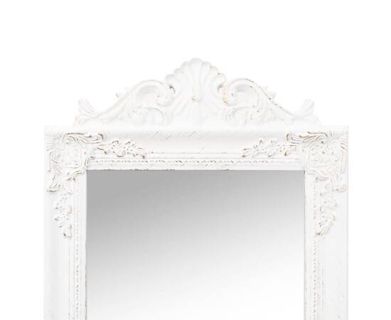 Oglindă de sine stătătoare, alb, 40x160 cm, 5 image
