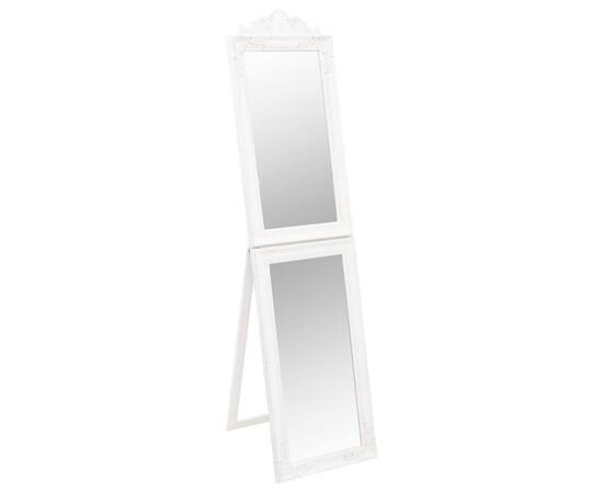 Oglindă de sine stătătoare, alb, 50x200 cm, 2 image