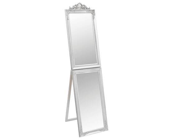 Oglindă de sine stătătoare, argintiu, 50x200 cm, 2 image