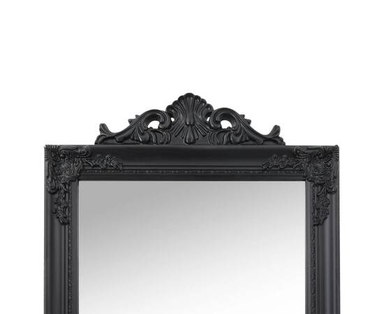 Oglindă de sine stătătoare, negru, 40x160 cm, 5 image