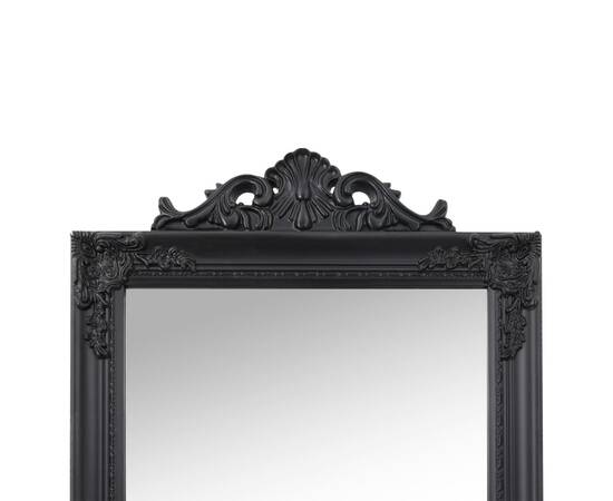 Oglindă de sine stătătoare, negru, 45x180 cm, 5 image