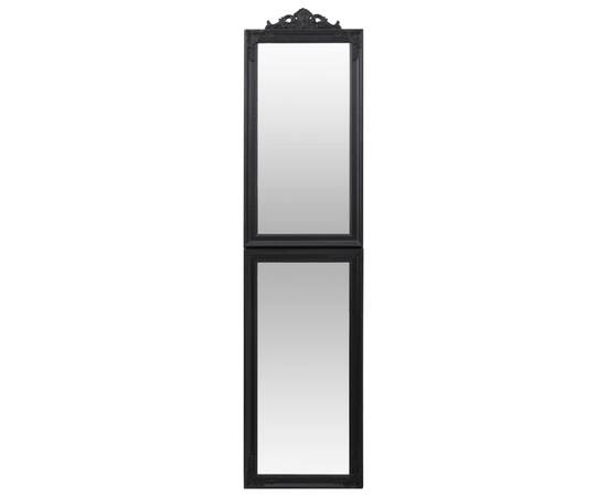 Oglindă de sine stătătoare, negru, 45x180 cm, 3 image