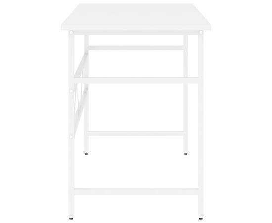 Birou de calculator, alb, 105x55x72 cm, mdf și metal, 4 image