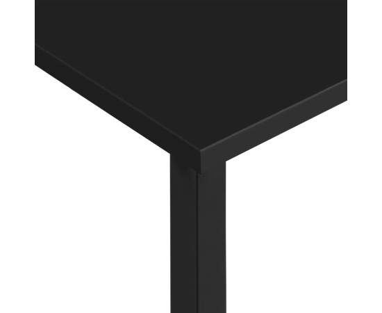 Birou de calculator, negru, 105x55x72 cm, mdf și metal, 6 image