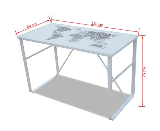 Birou dreptunghiular cu model hartă, 6 image