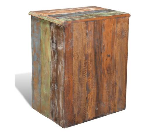 Masă de capăt cu 1 sertar și 1 ușă, lemn reciclat, 8 image