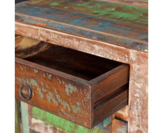 Masă de capăt cu 1 sertar și 1 ușă, lemn reciclat, 2 image