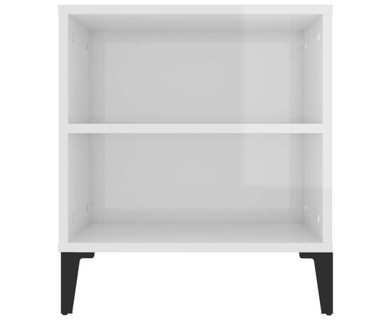 Comodă tv, alb extralucios, 102x44,5x50 cm, lemn prelucrat, 8 image