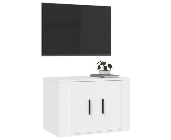 Dulap tv cu montaj pe perete, alb, 57x34,5x40 cm, 4 image