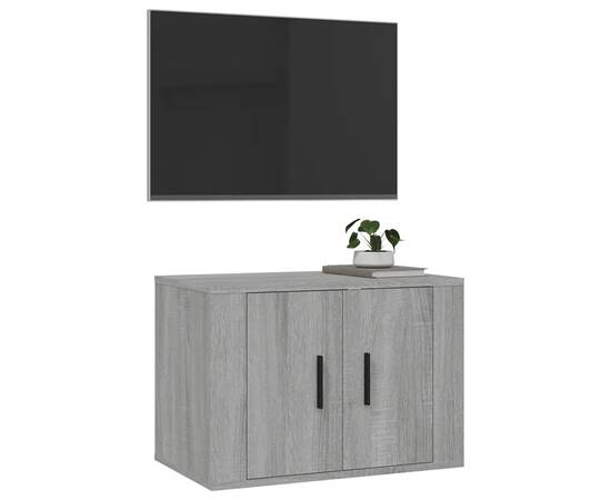Dulap tv montat pe perete, gri sonoma, 57x34,5x40 cm, 4 image