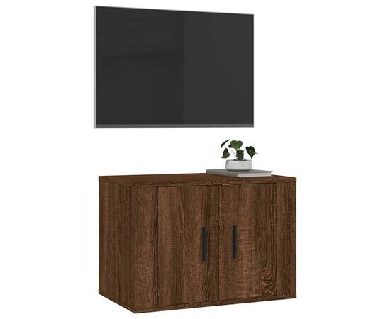 Dulap tv montat pe perete, stejar maro, 57x34,5x40 cm, 4 image