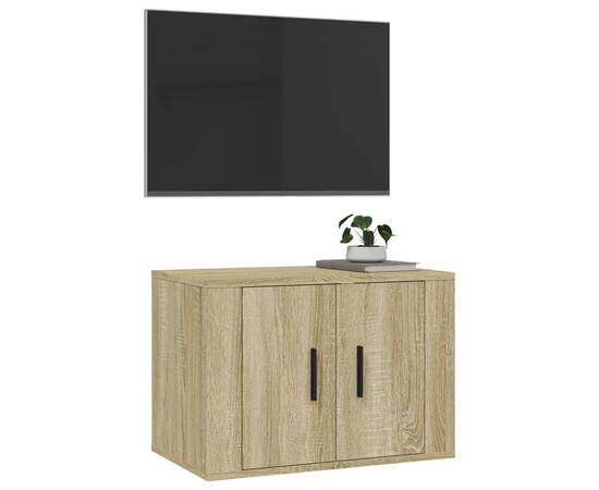Dulap tv montat pe perete, stejar sonoma, 57x34,5x40 cm, 4 image