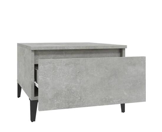 Mese laterale, 2 buc., gri beton, 50x46x35 cm, lemn compozit, 8 image