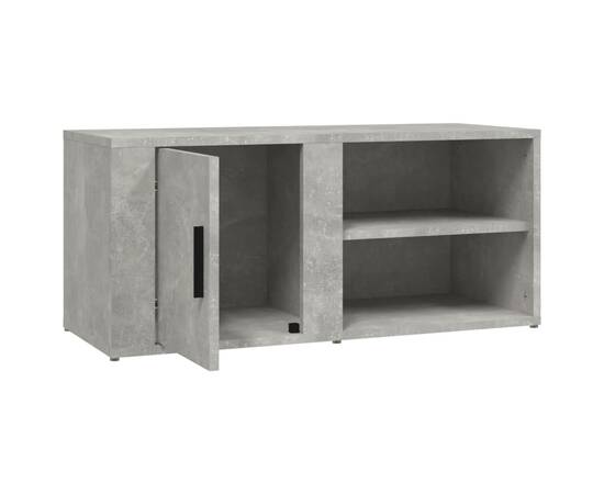 Comode tv, 2 buc., gri beton, 80x31,5x36 cm, lemn prelucrat, 9 image